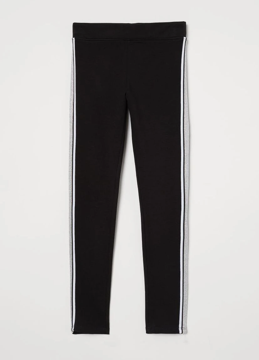 Черные демисезонные леггинсы H&M