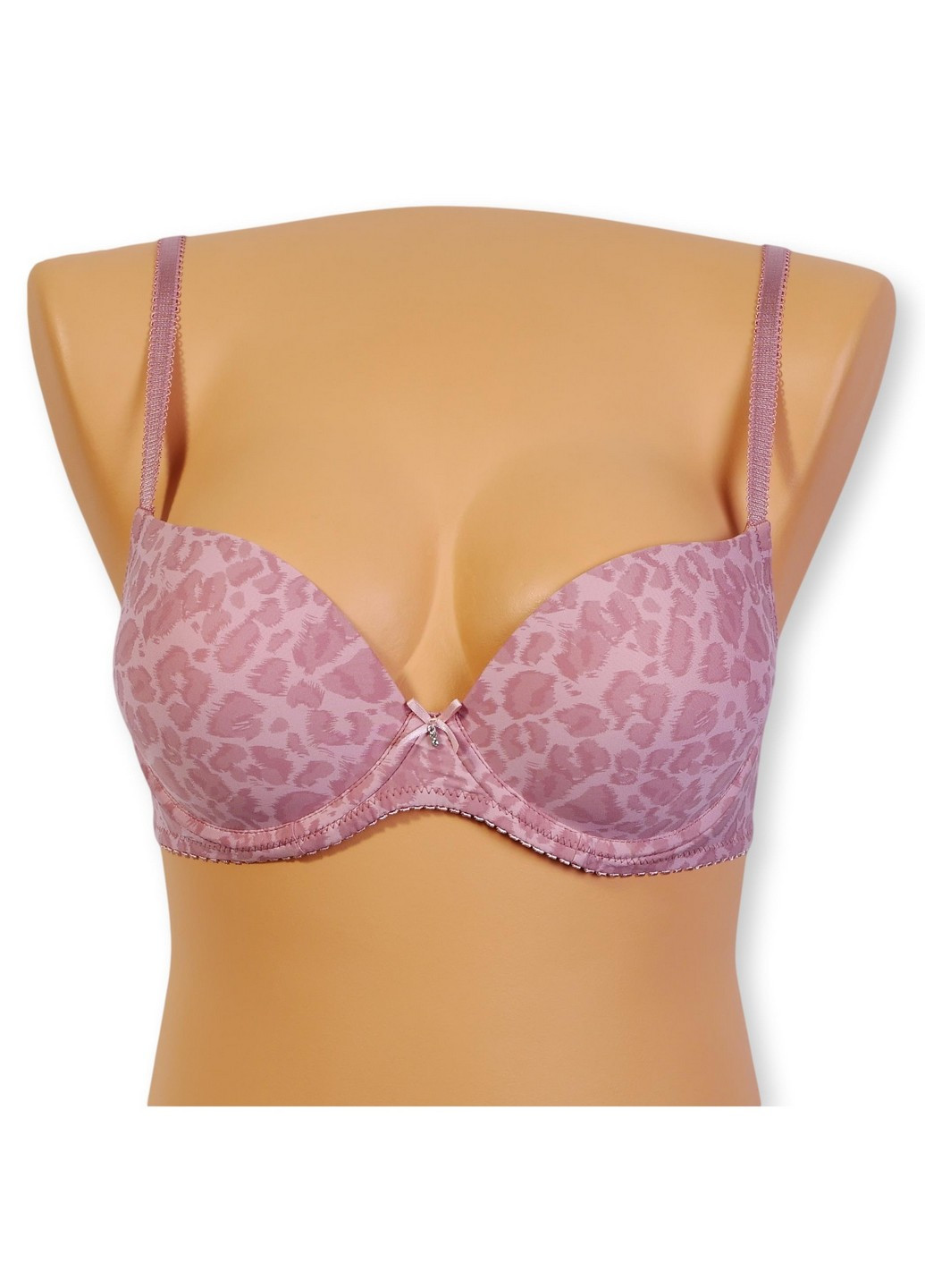 Бузковий бюстгальтер з push-up Miledi з кісточками
