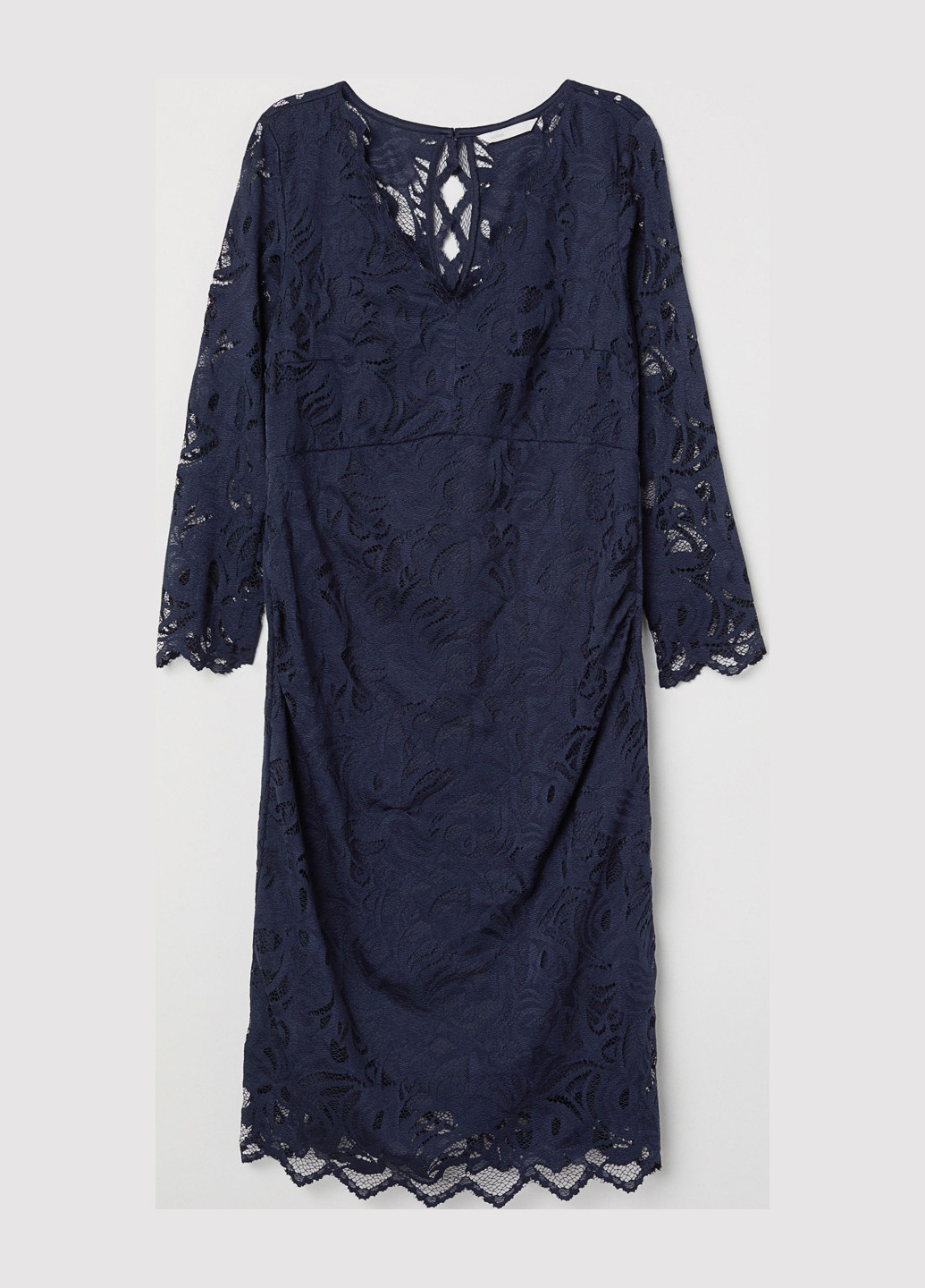 Темно-синее кэжуал кружевное платье для беременных H&M однотонное