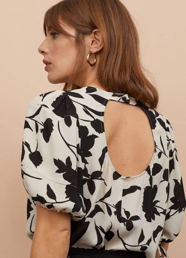 Комбінована блуза в квітковий принт H&M