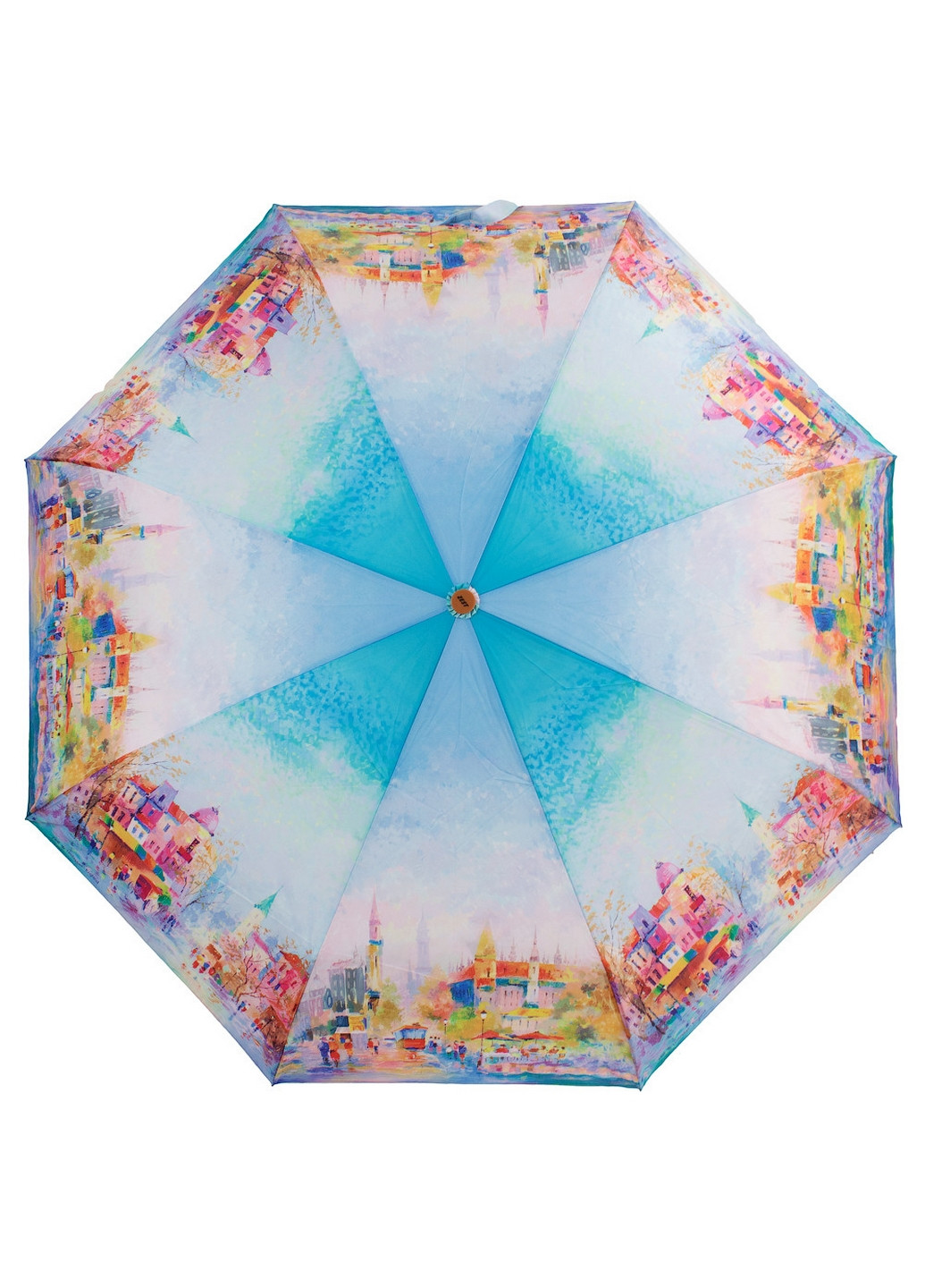 Комбинированный складной женский зонт механический 96 см Zest (260285745)