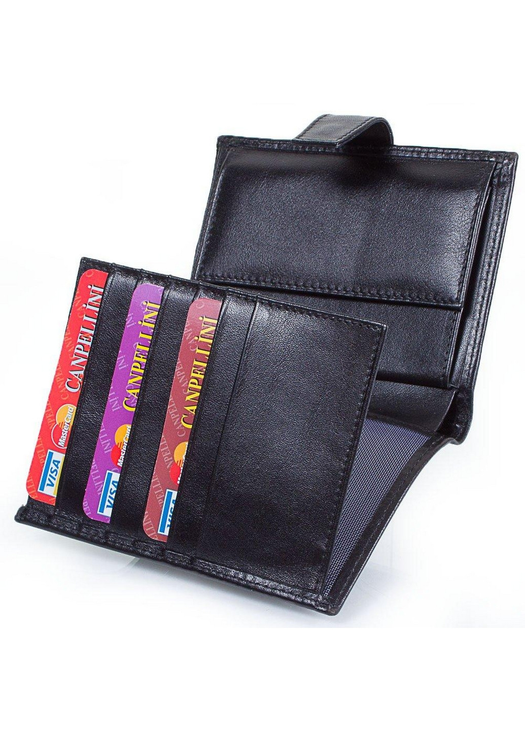 Шкіряний чоловічий гаманець 10х13х2 см Canpellini (260285454)