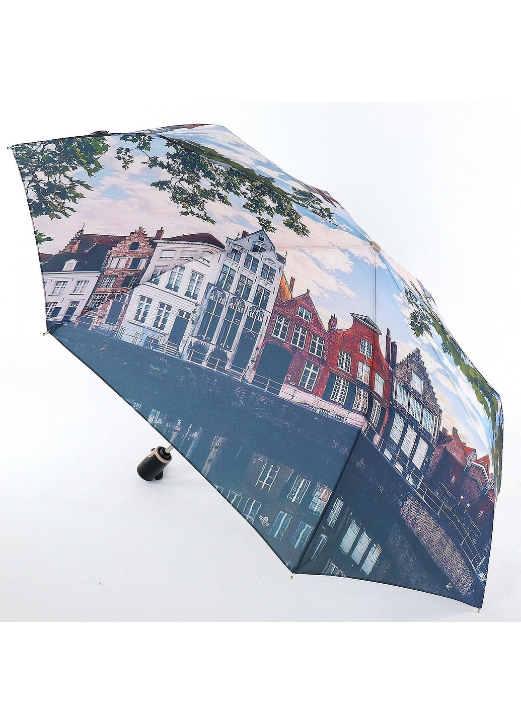 Комбинированный складной женский зонт автомат 102 см Trust (260285430)