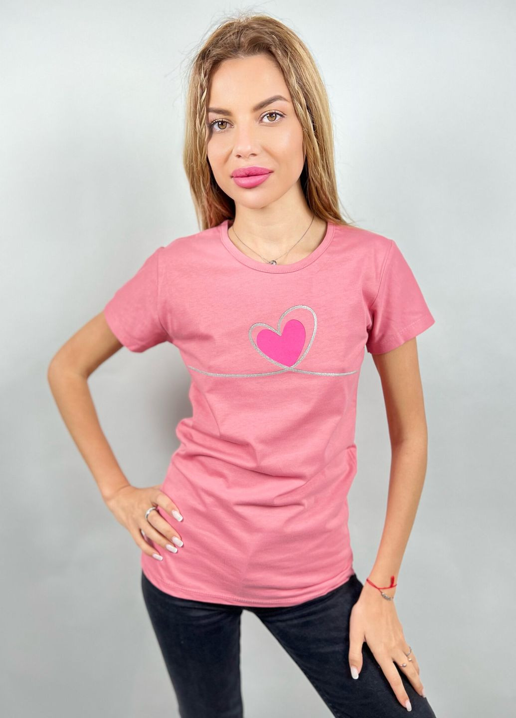 Розовая всесезон футболка Miss Gramaj