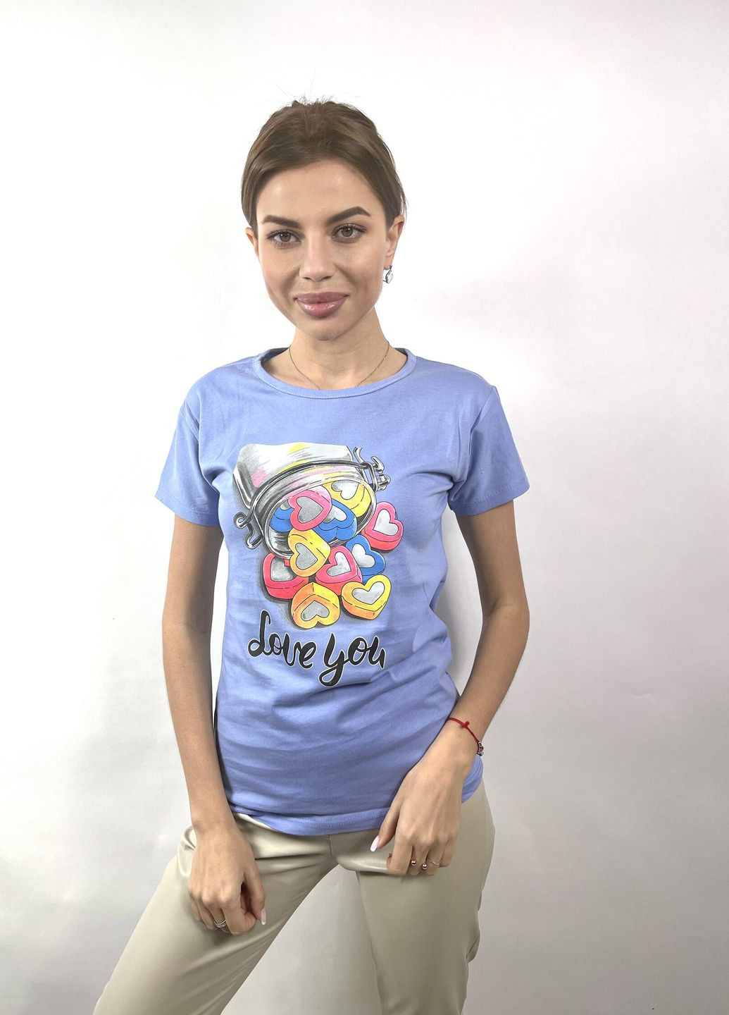 Блакитна всесезон футболка Miss Gramaj