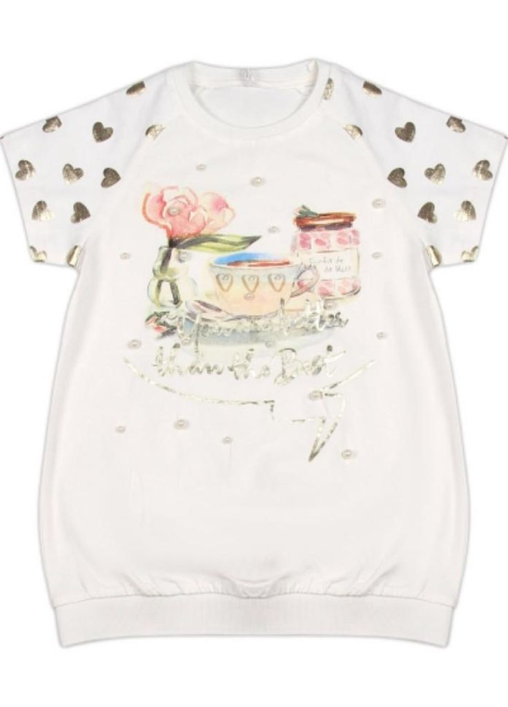 Комбинированная футболка-туника To Be Too