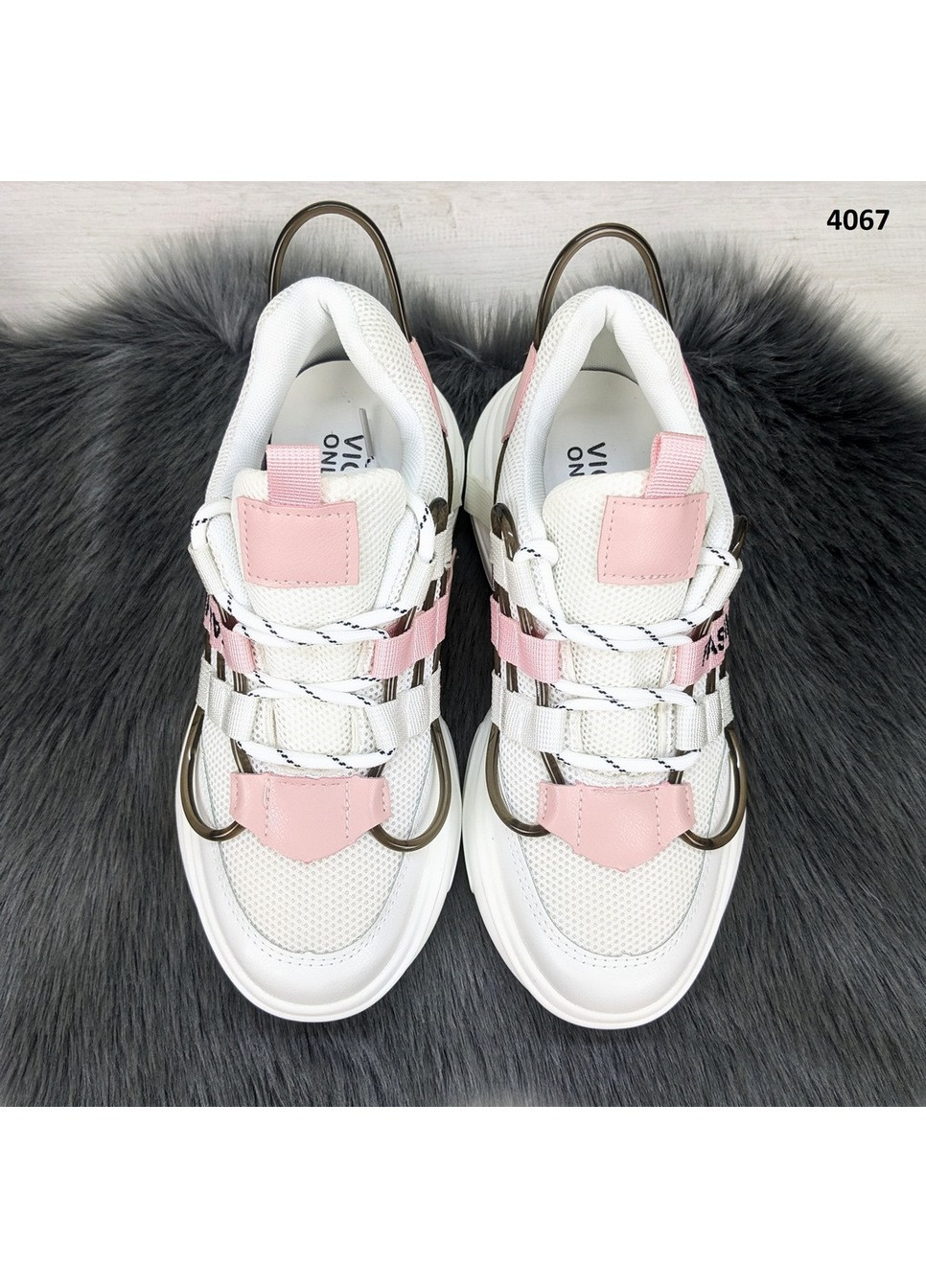 Кросівки жіночі демісезонні на об'ємній підошві Violeta білі демісезони (260376026)