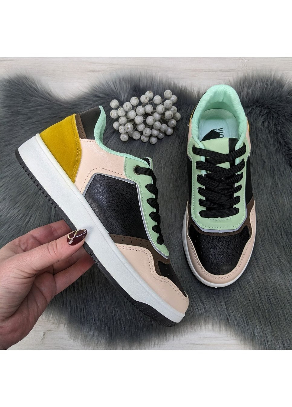 Кросівки кеди жіночі демісезонні Violeta чорні демісезони (260376028)