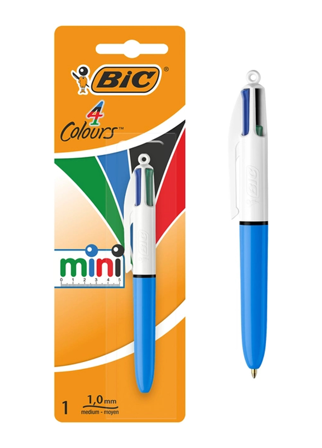Шариковая ручка 4 Colours Мини БЛ1 1 мм Bic 3086123277403 (260342409)