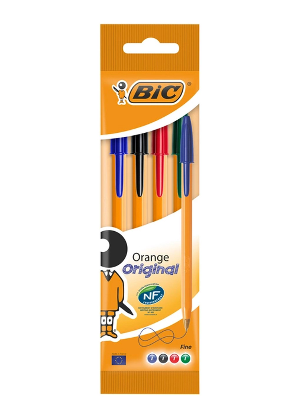 Набір кулькових ручок Orange Різнокольоровий 4 шт Bic 3086121601231 (260342412)