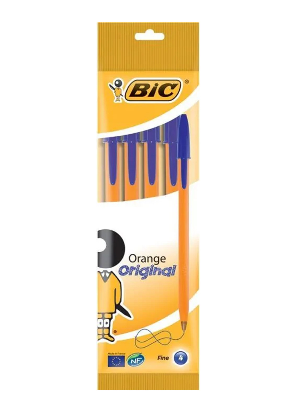 Набір кулькових ручок Orange Сині 4 шт Bic 3086121601217 (260342417)