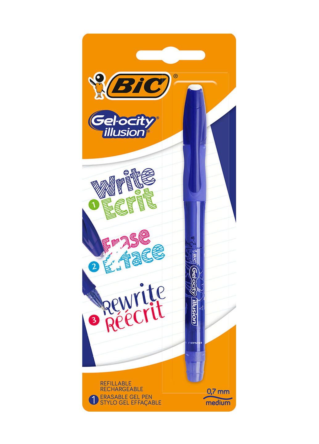 Гелевая ручка Gelocity Illusion Синяя 0.7 мм Bic 3086123425958 (260342456)
