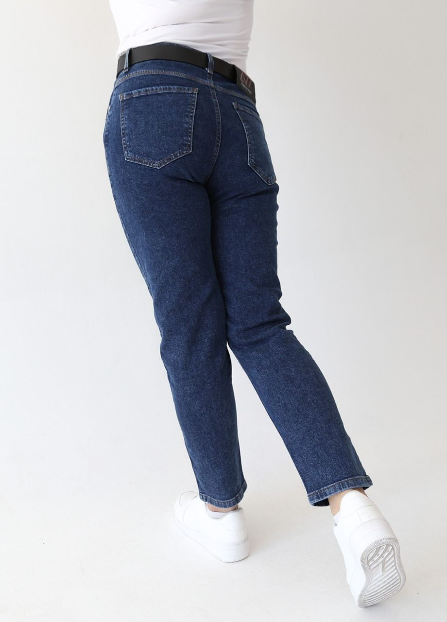 Джинси жіночі МОМ темно-сині з варінням MOM Angelina Mara - (260341225)