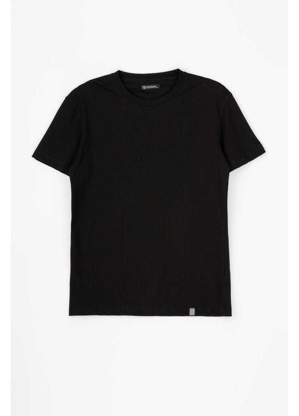 Черная футболка однотонная Stendo