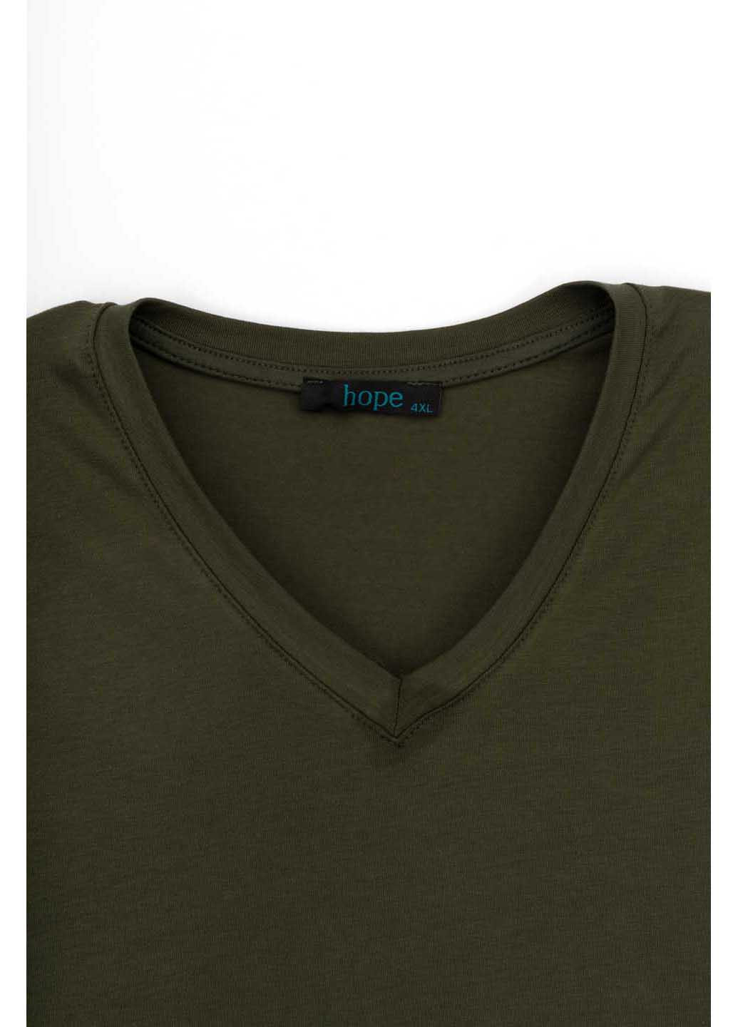 Хаки (оливковая) футболка однотонная Hope