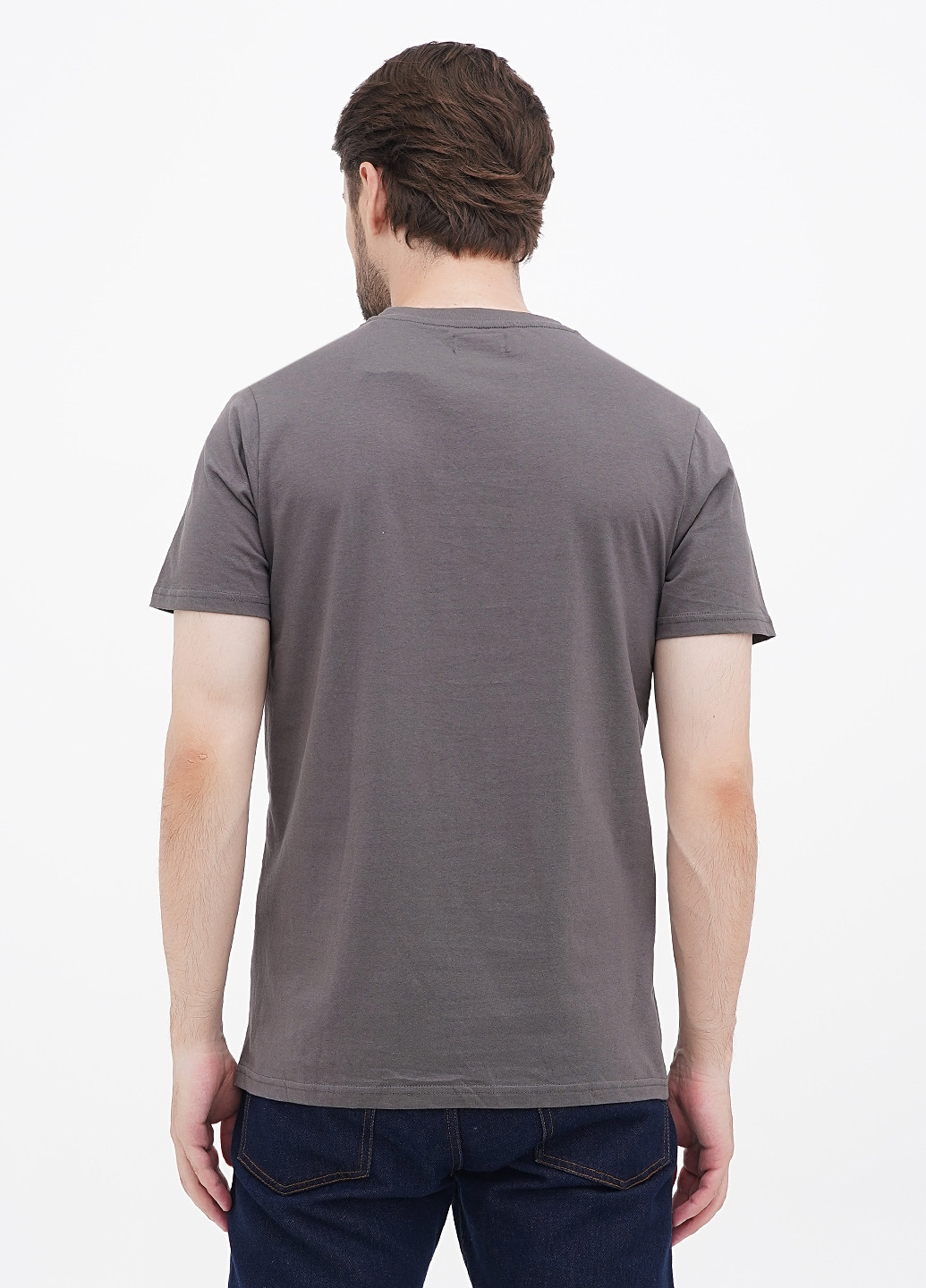 Серая мужская футболка, набор из 2 шт с коротким рукавом Cleve