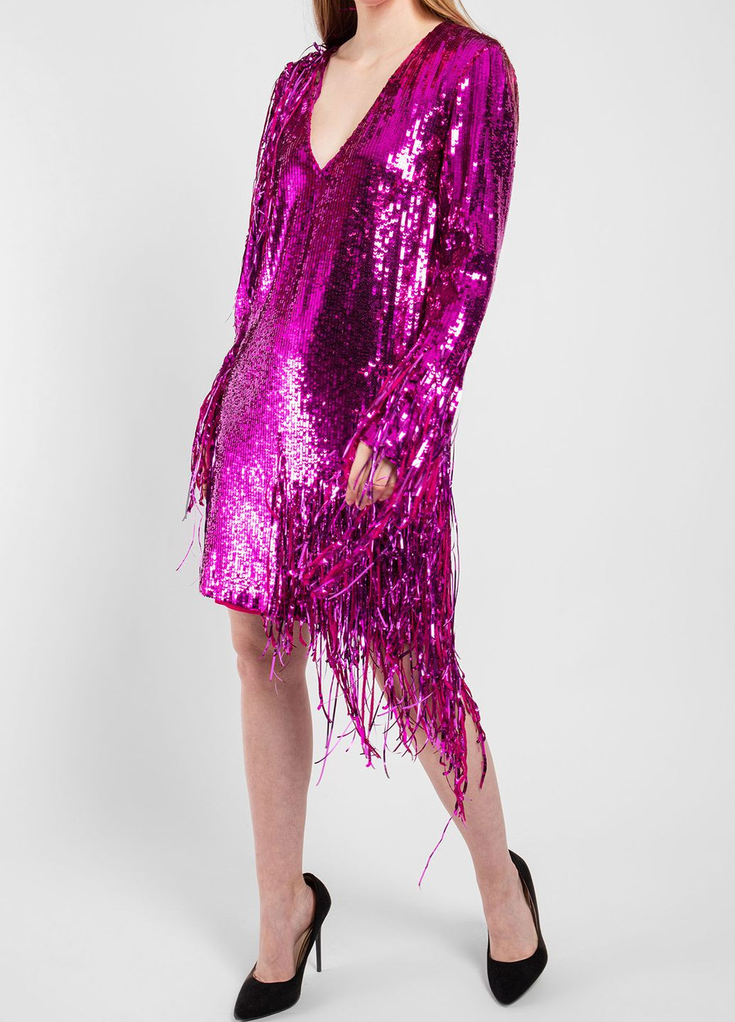 Фіолетова кежуал сукня MSGM однотонна