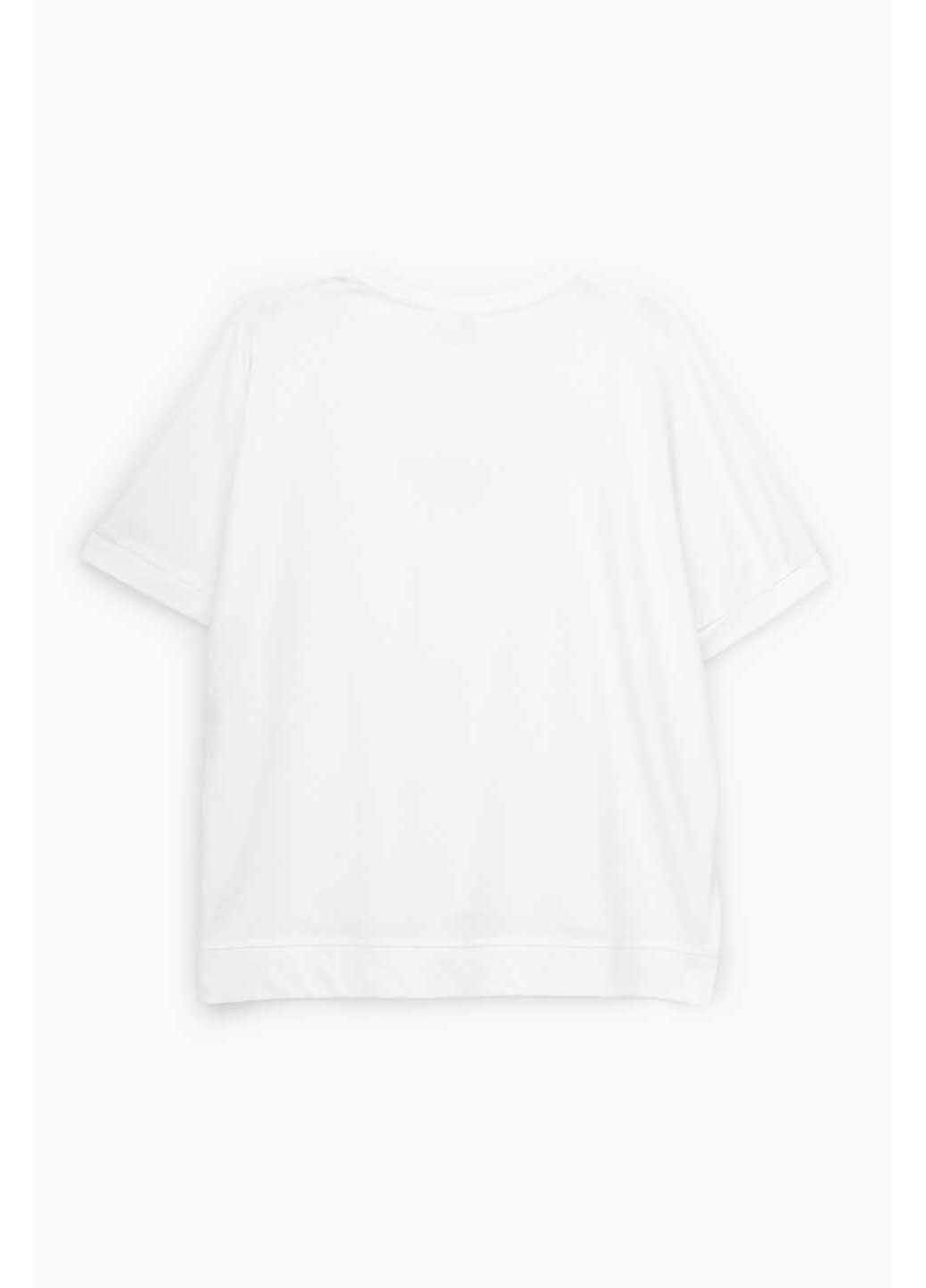 Біла демісезон футболка з принтом Onme