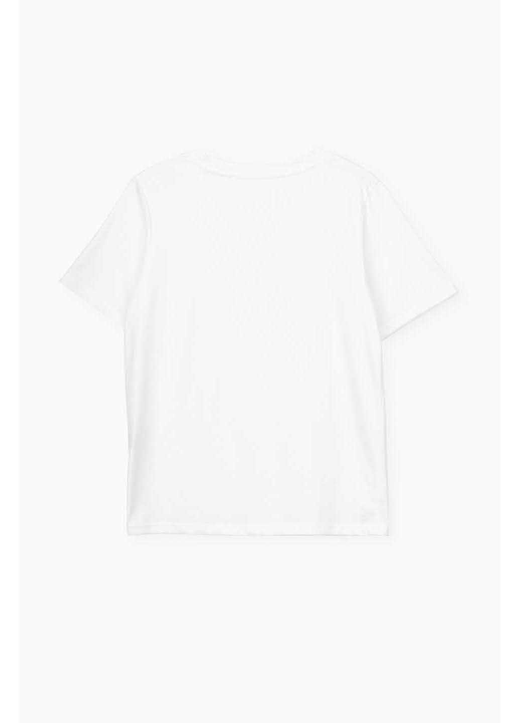Белая демисезон футболка с принтом PEPPER MINT