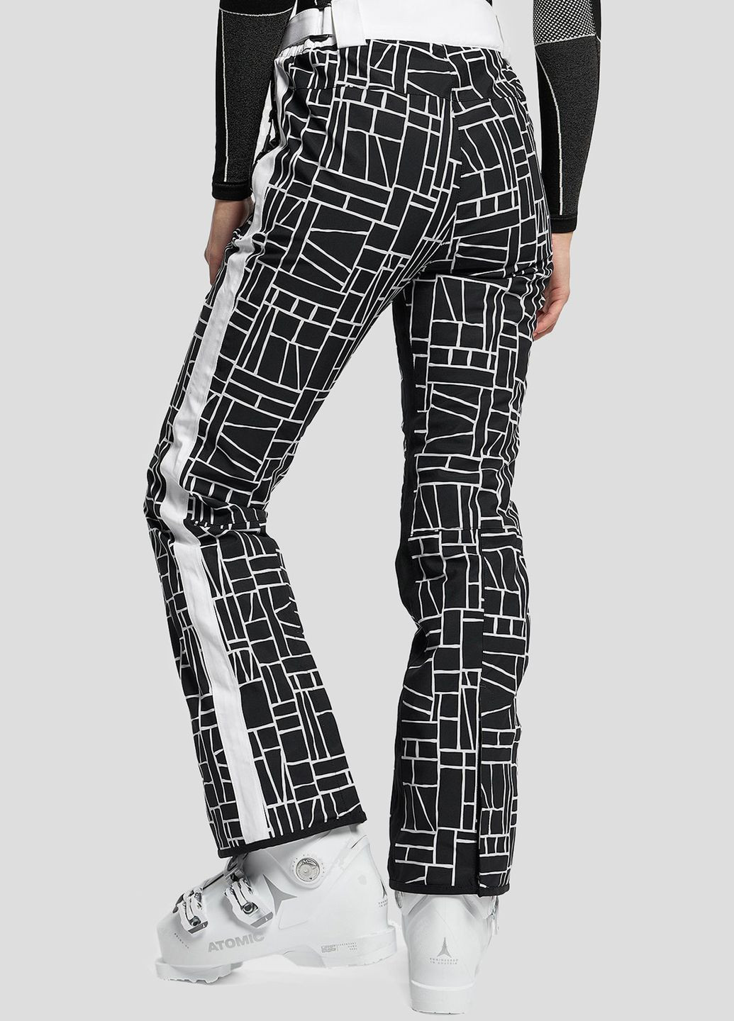 Черные лыжные брюки с принтом Woman Pant CMP (260362509)