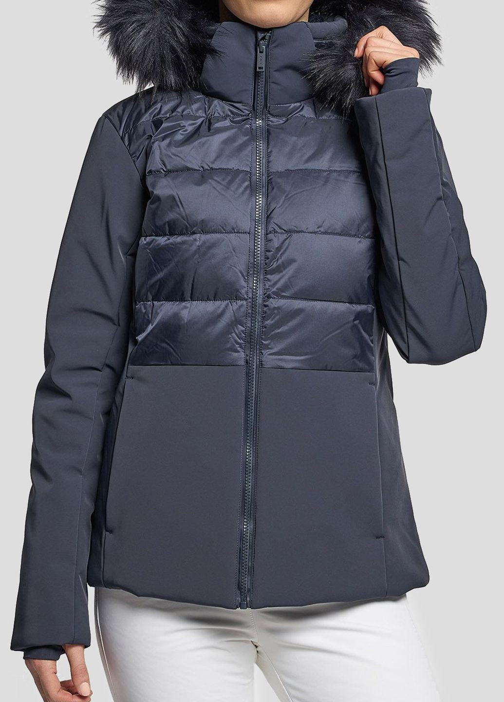 Темно-синяя лыжная куртка Woman Jacket Zip Hood CMP (260362547)