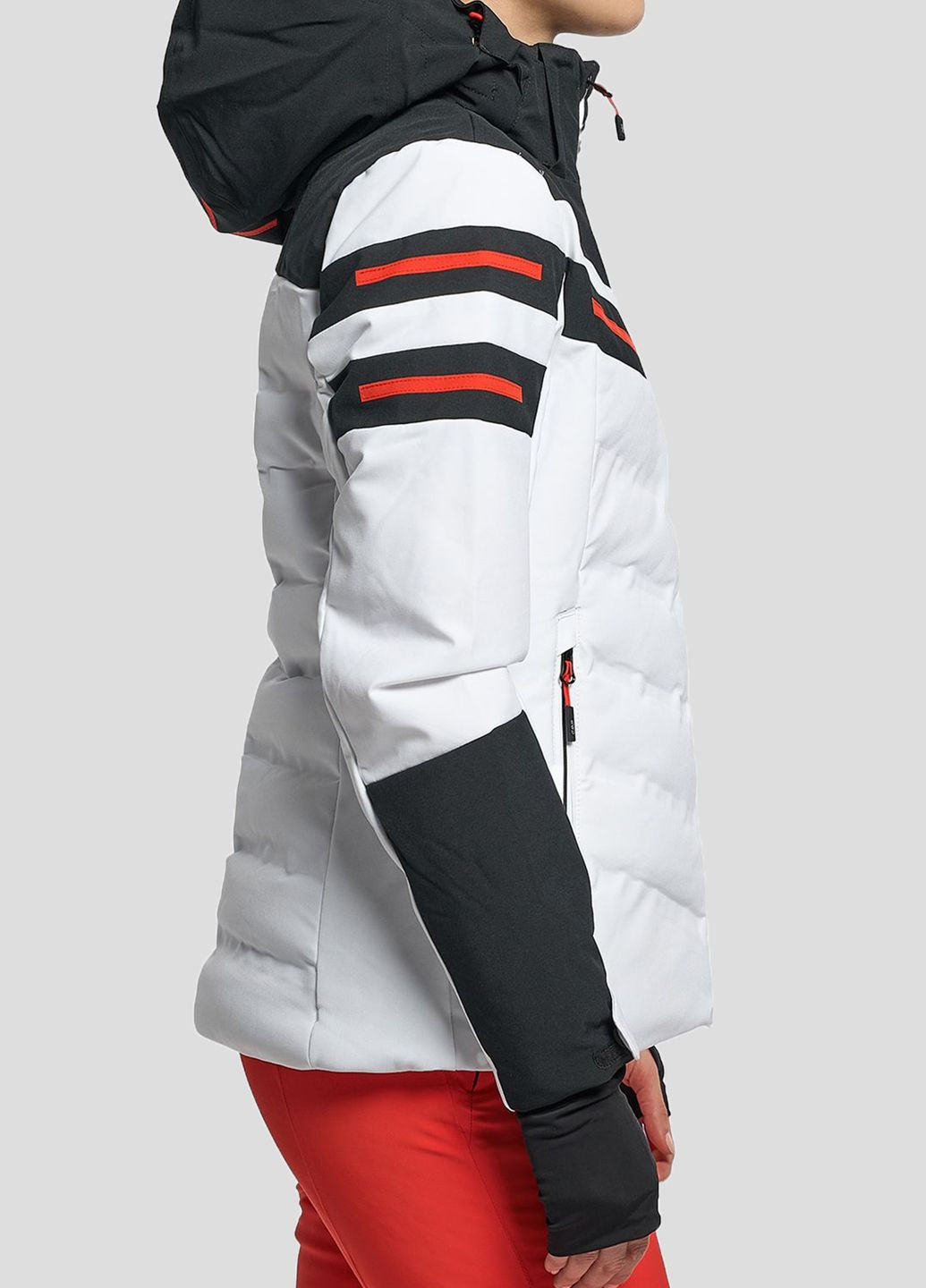 Белая лыжная куртка Woman Jacket Zip Hood CMP (260362545)