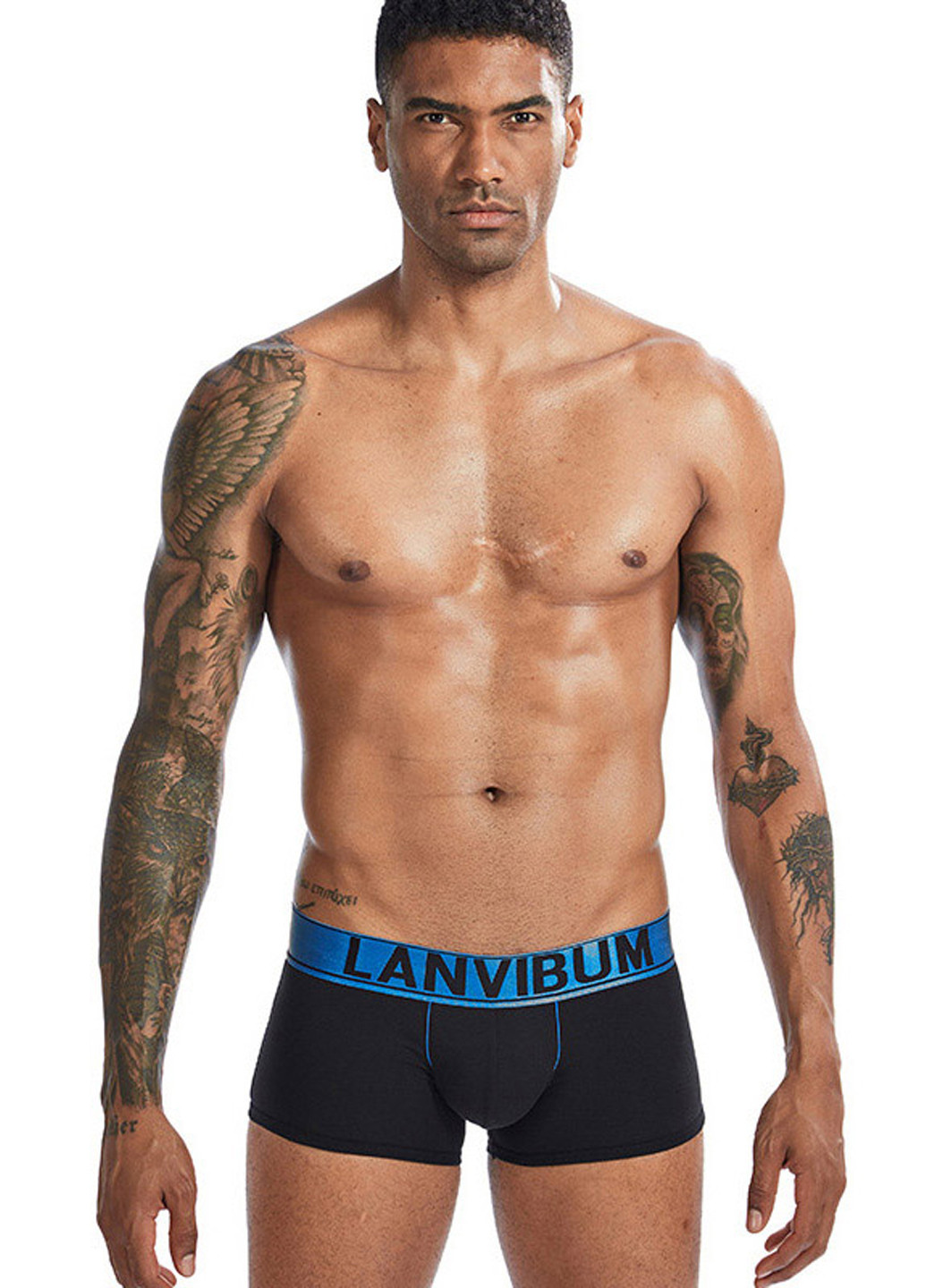 Мужские трусы хипсы Черный Трусы мужские Lanvibum (260360432)