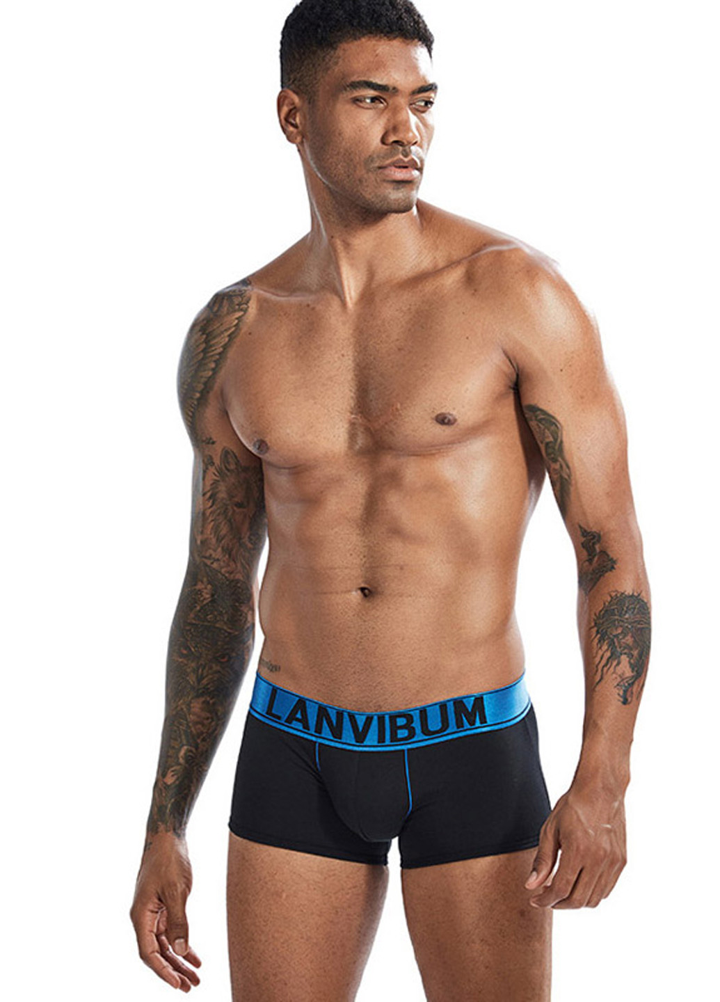 Мужские трусы хипсы Черный Трусы мужские Lanvibum (260360432)