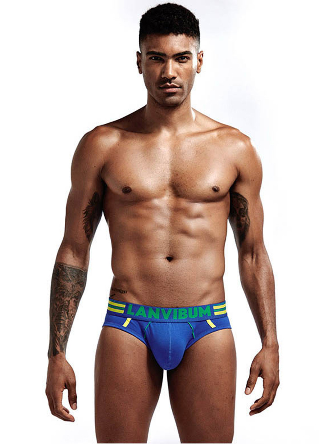 Чоловічі труси брифи Синій Сексуальна спідня білизна Lanvibum (260360641)