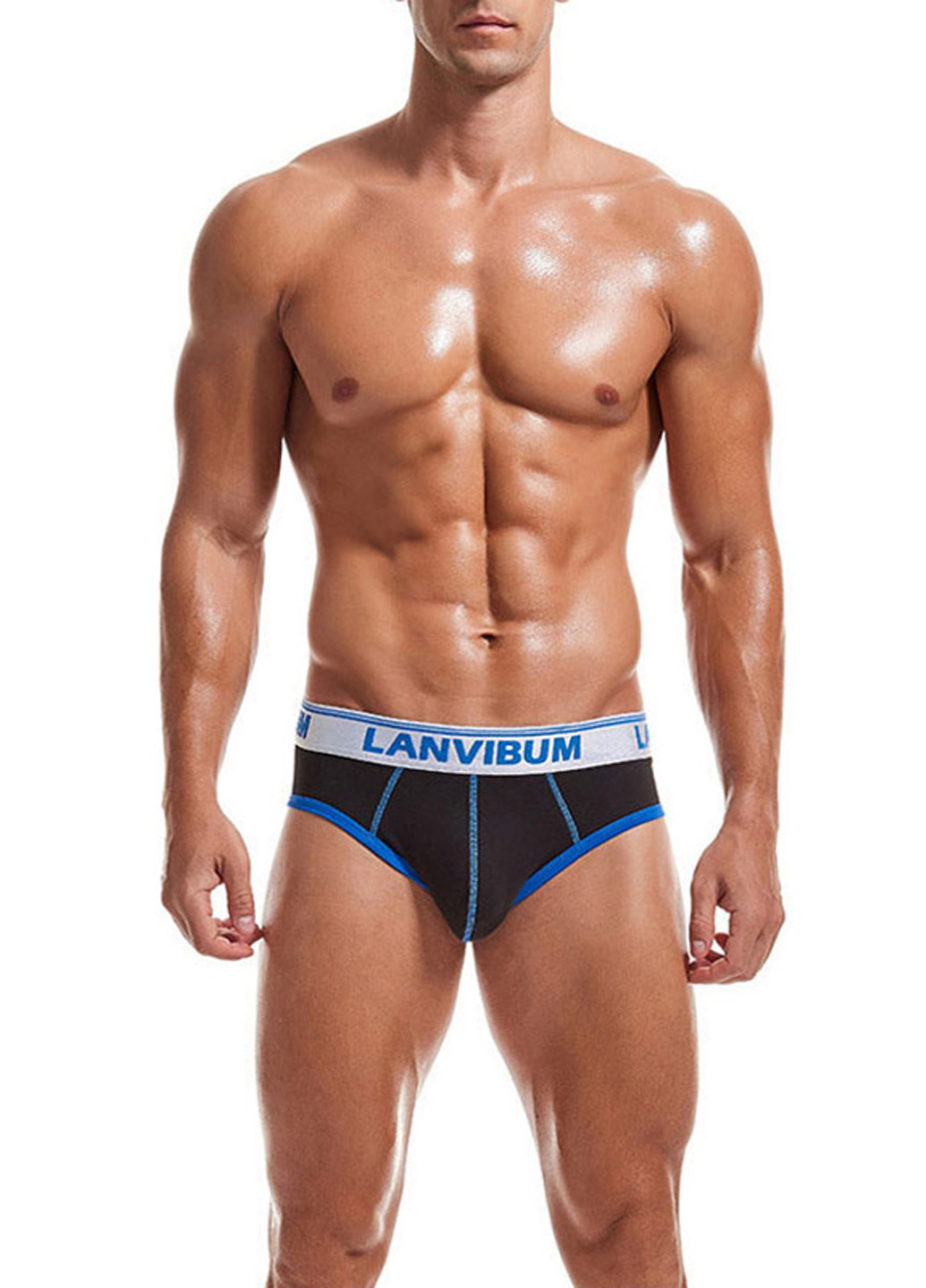 Мужские трусы брифы Черный Мужское нижнее белье Lanvibum (260360074)