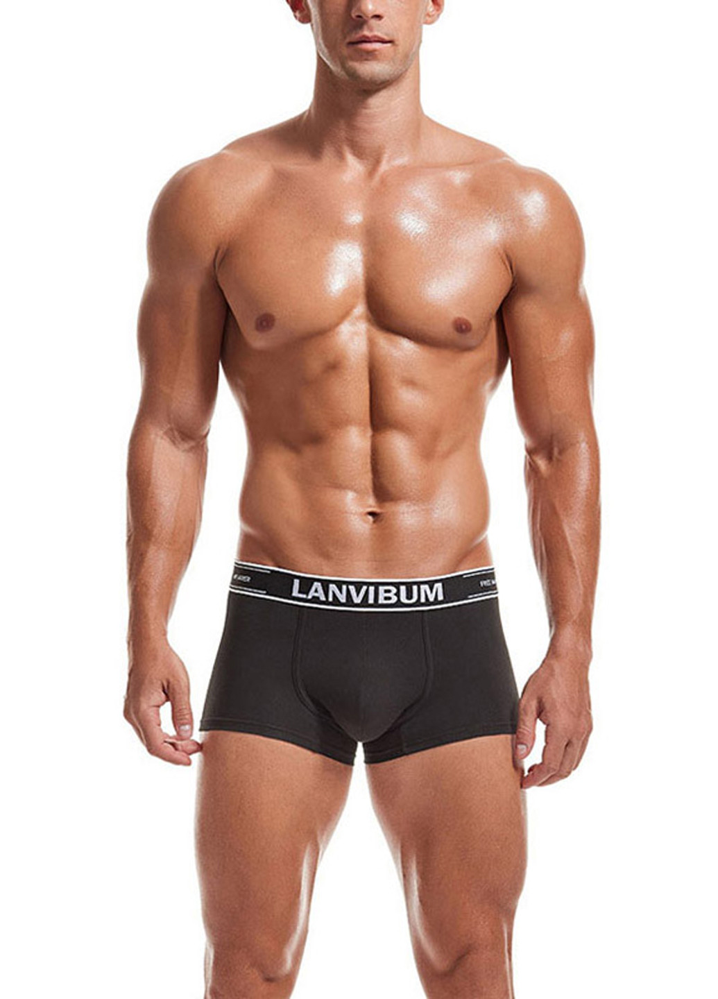Мужские трусы хипсы Черный Мужское нижнее белье Lanvibum (260360106)