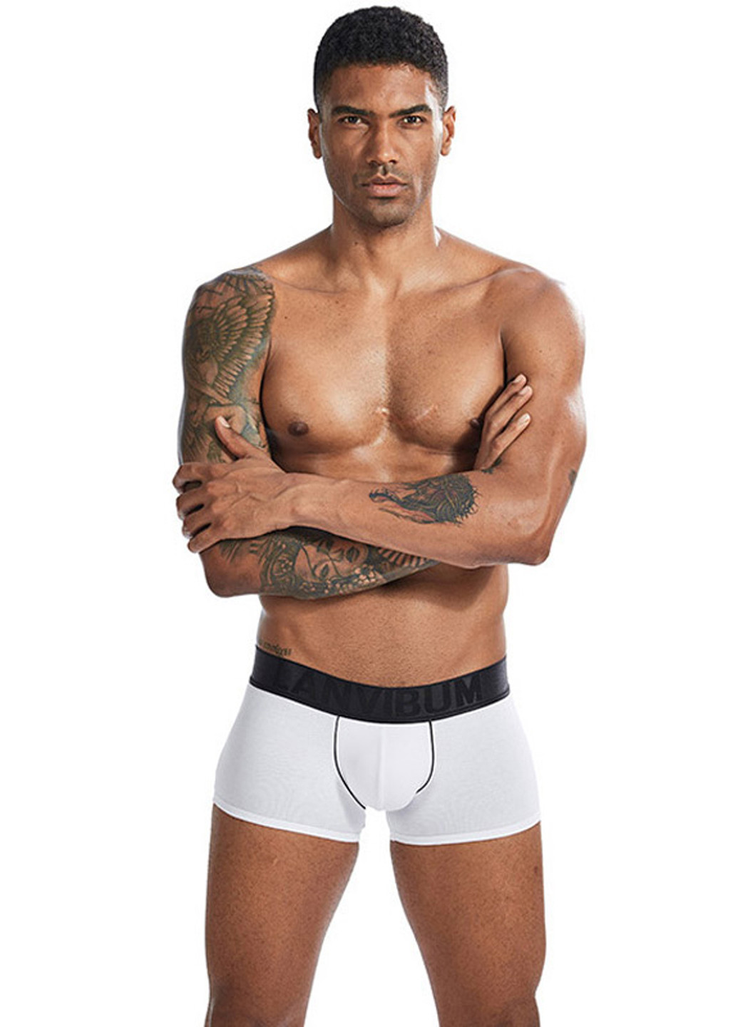 Мужские трусы хипсы Белый Мужское нижнее белье Lanvibum (260360075)