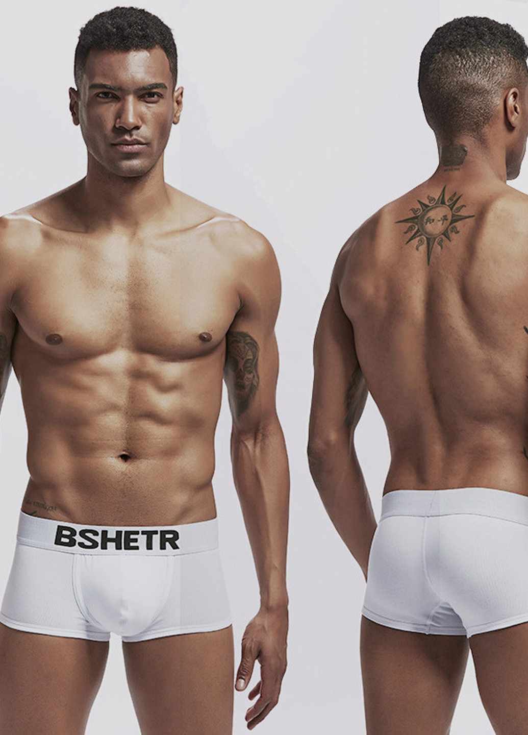 Мужские трусы боксеры Белый Мужское нижнее белье BSHETR (260360029)