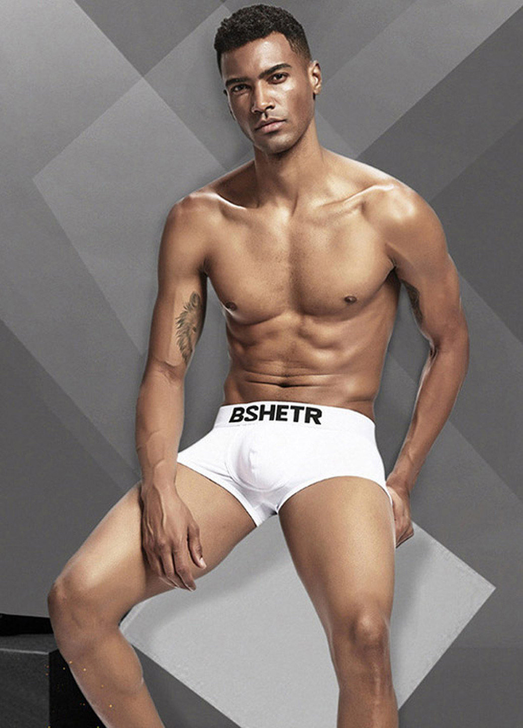 Мужские трусы боксеры Белый Мужское нижнее белье BSHETR (260360029)