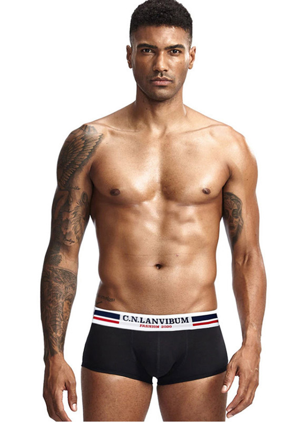 Мужские трусы хипсы Черный Мужское нижнее белье Lanvibum (260360110)