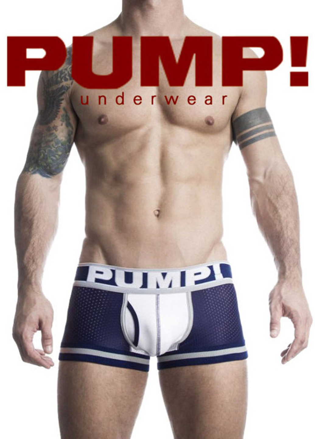 Мужские трусы боксеры Темно-синий Мужское белье, сетка Pump (260360612)