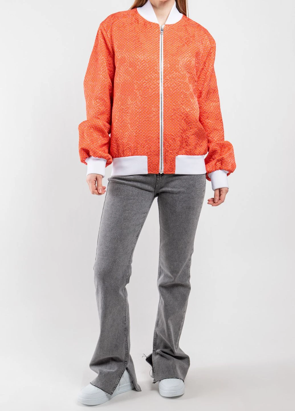 Помаранчева демісезонна куртка MSGM