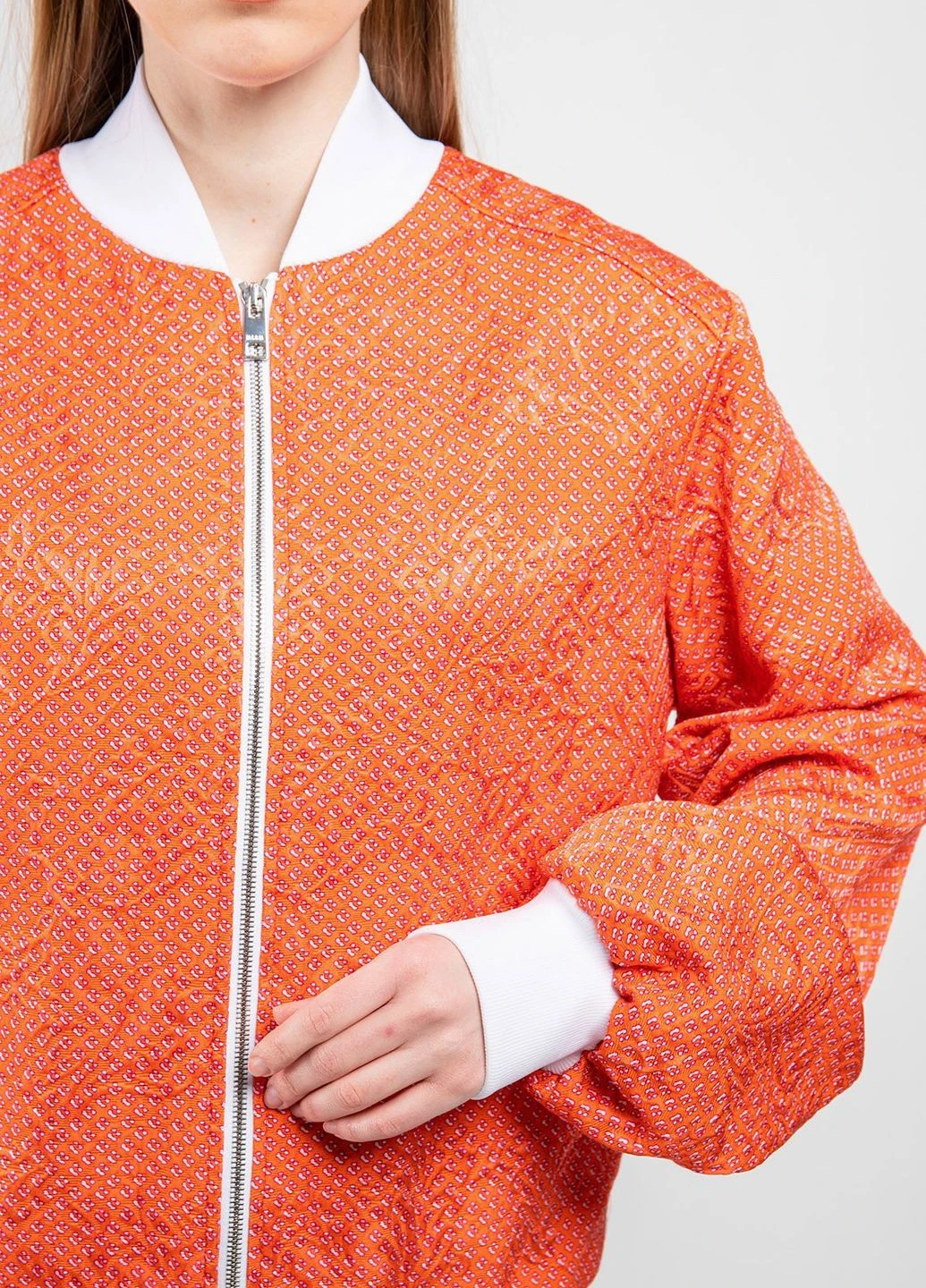 Помаранчева демісезонна куртка MSGM