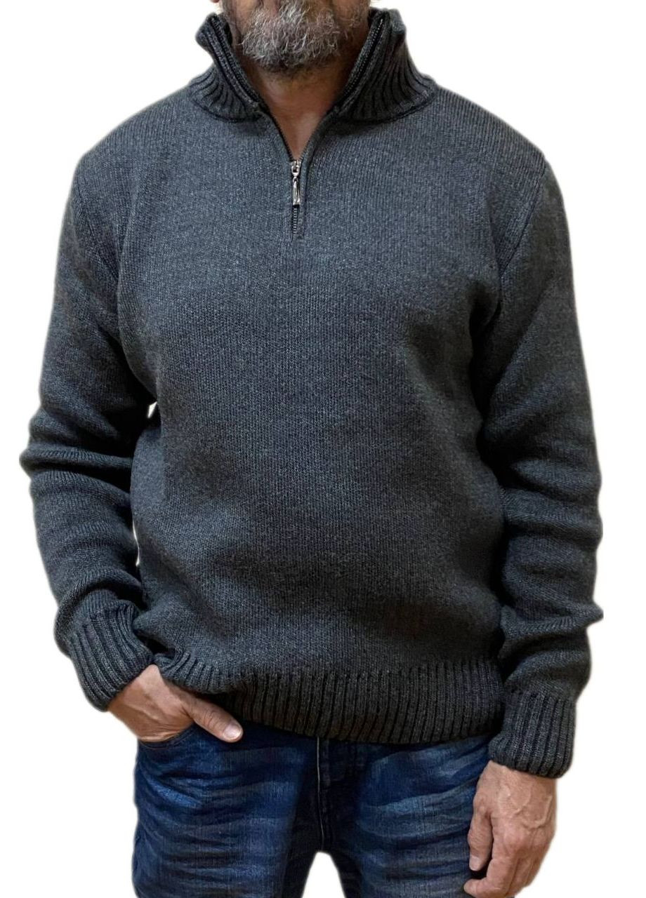 Графітовий зимовий вовняний светр Berta Lucci