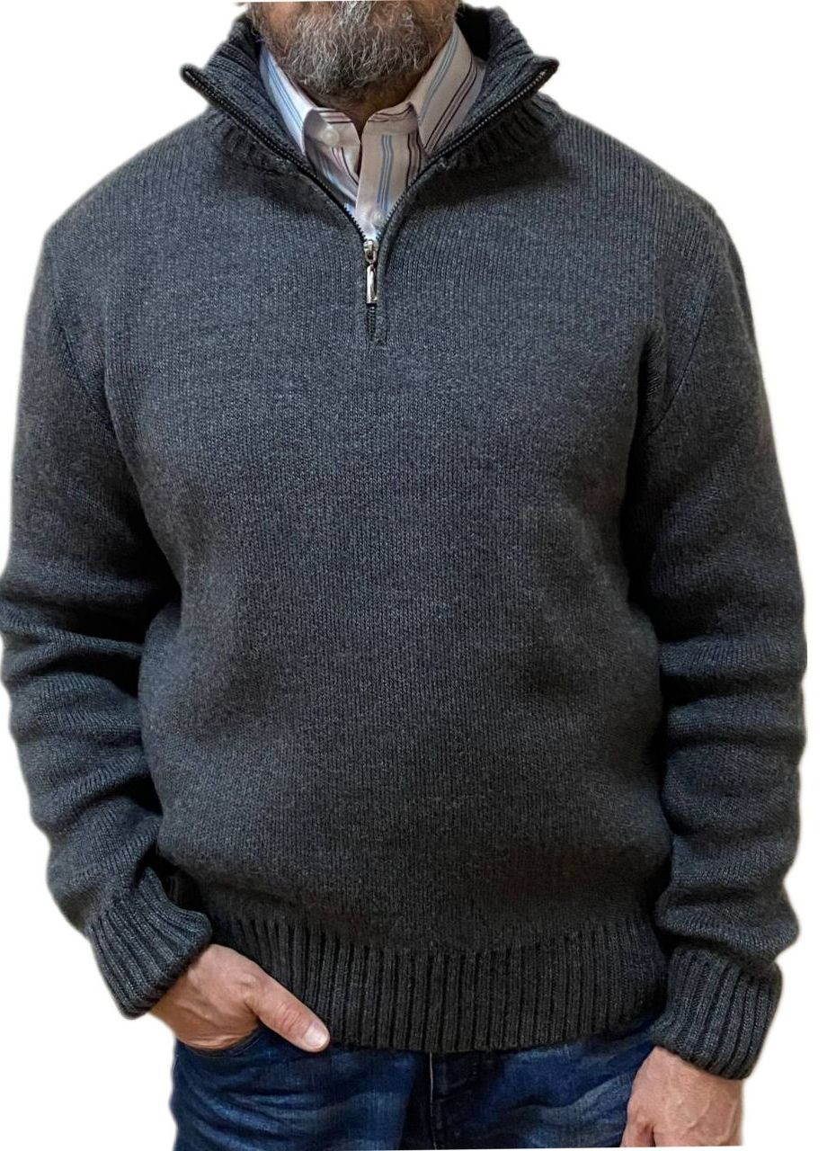 Графітовий зимовий вовняний светр Berta Lucci