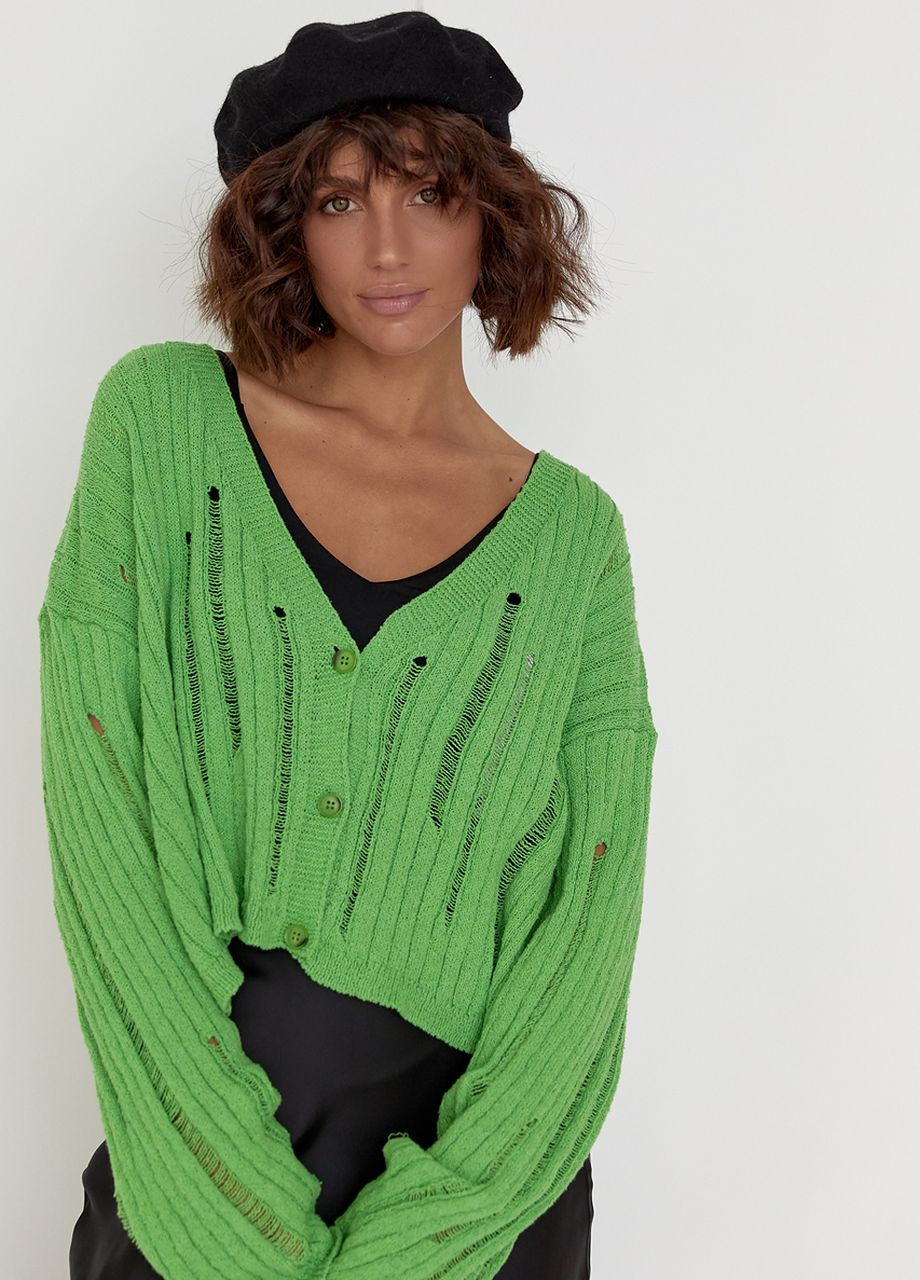 Жіночий кардиган у стилі гранж Lurex (260376440)