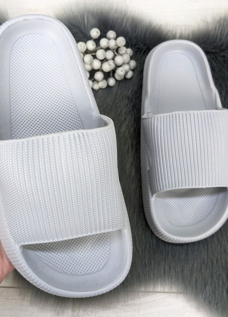 Серые женские шлепанцы сланцы пена Deshman