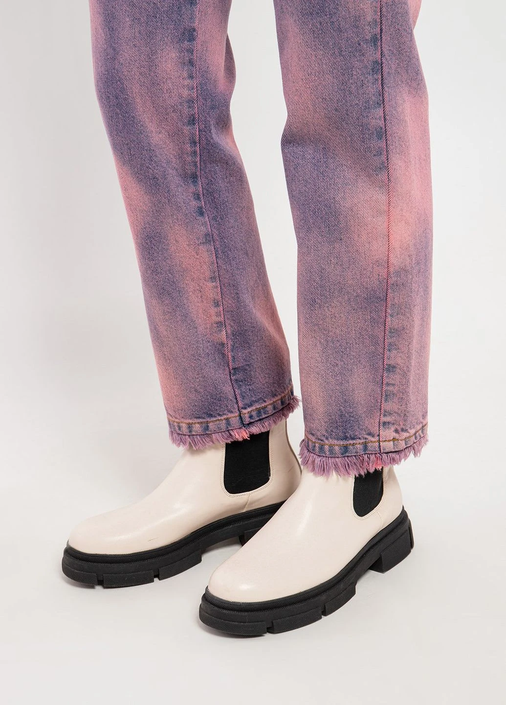 Розовые укороченные джинсы MSGM - (260391556)