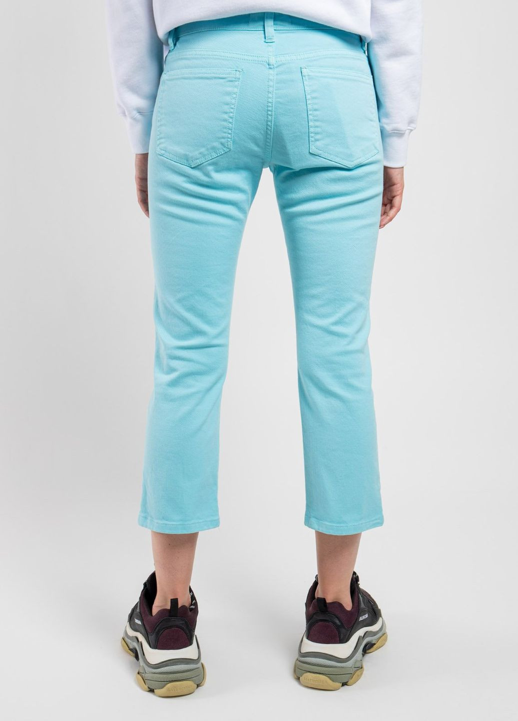 Голубые укороченные джинсы MSGM - (260391578)