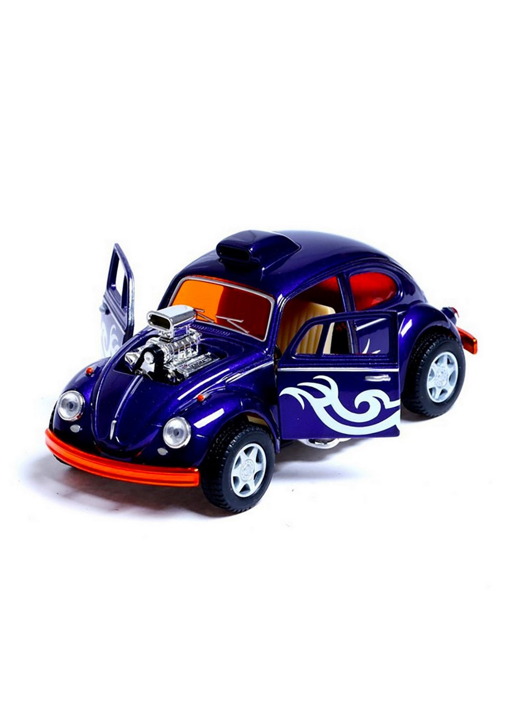 Машинка металева Volkswagen Beetle Custom Dragracer KT5405W інерційна 1:32 (Зелений) Kinsmart (260376906)