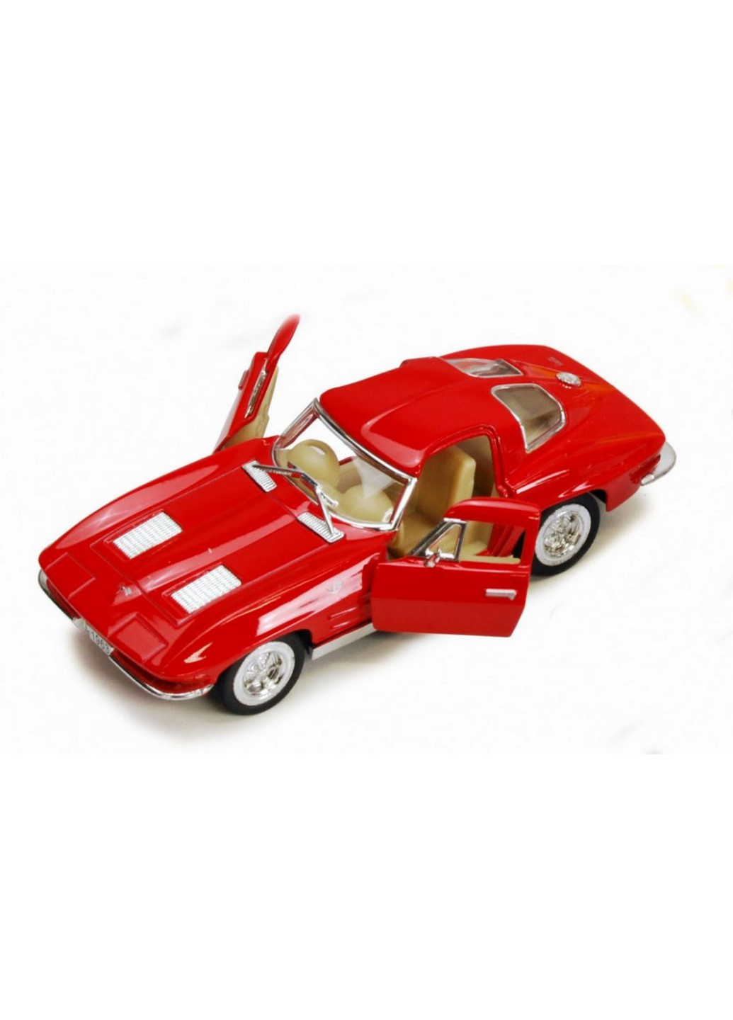 Машинка Corvette "Sting Rey" 1963 KT5358W інерційна, 1:32 (Жовтий) Kinsmart (260376875)