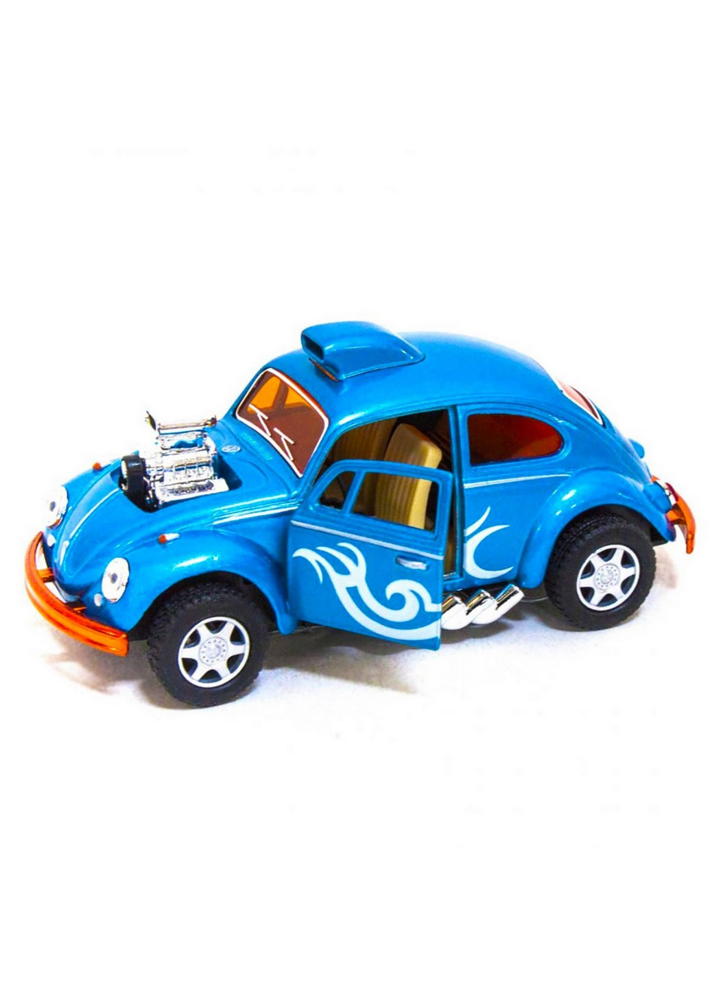 Машинка металева Volkswagen Beetle Custom Dragracer KT5405W інерційна 1:32 (Зелений) Kinsmart (260376905)