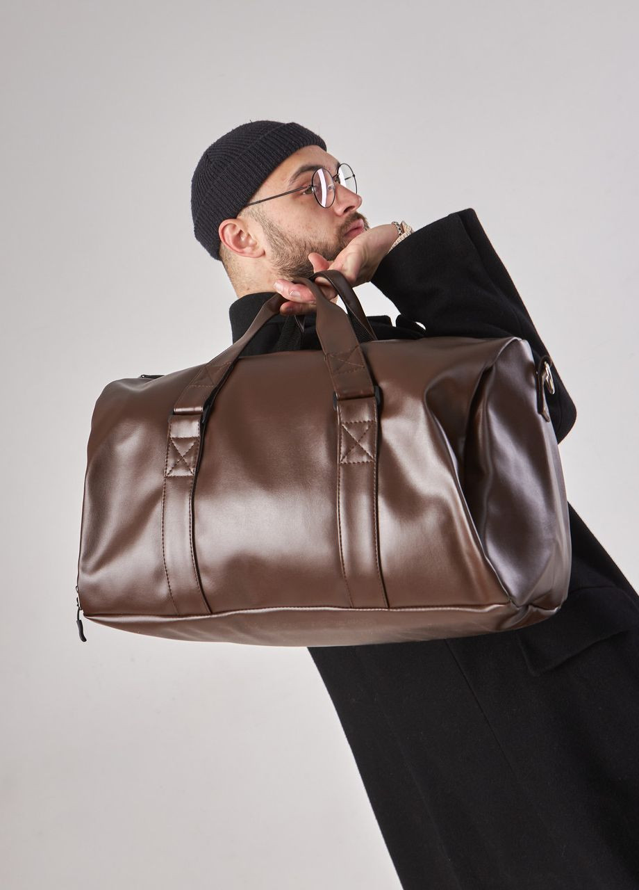 Спортивная / дорожная сумка с карманом для обуви 35L Brown на 2 отделения No Brand Сумка L (260396333)