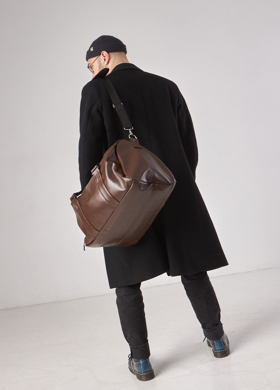 Спортивная / дорожная сумка с карманом для обуви 35L Brown на 2 отделения No Brand Сумка L (260396333)