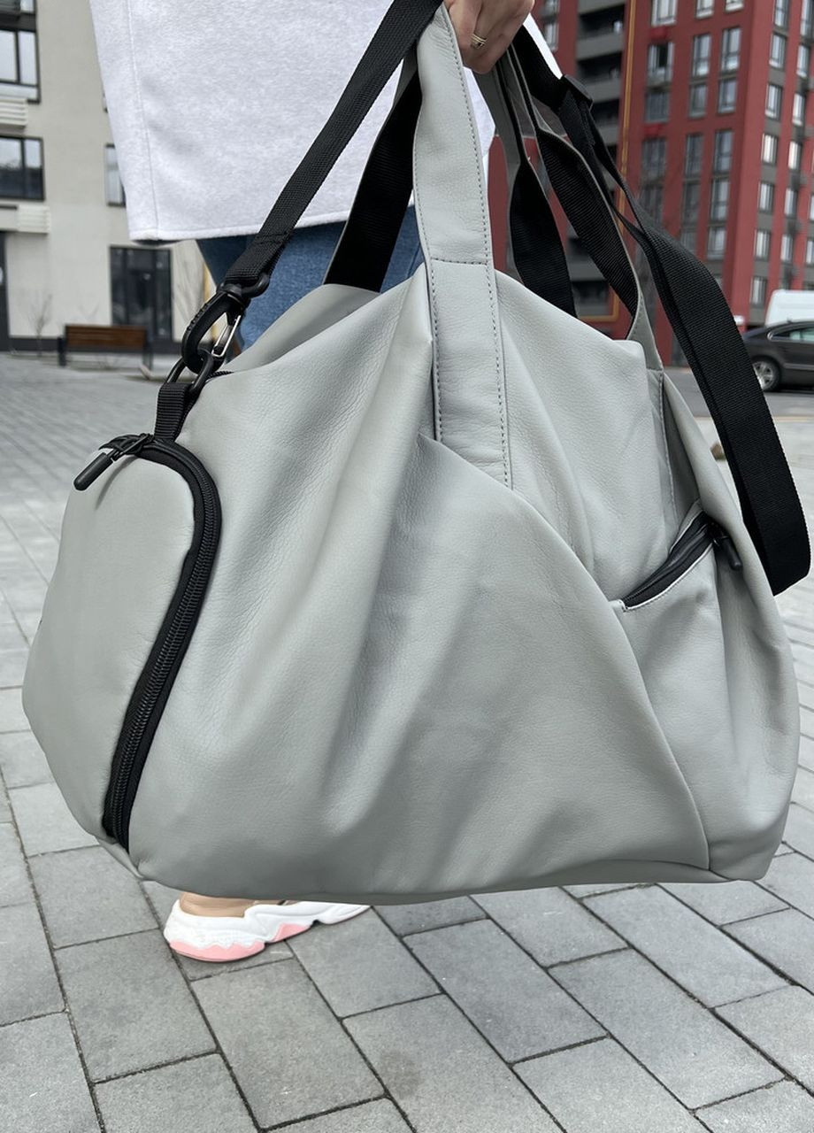 Спортивна сумка жіноча для спортзалу, тренувань або в дорогу 30L, сірий колір No Brand x (260396310)